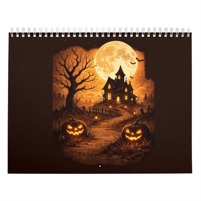 Spooky Haunted House Halloween  Calendar (Cover)