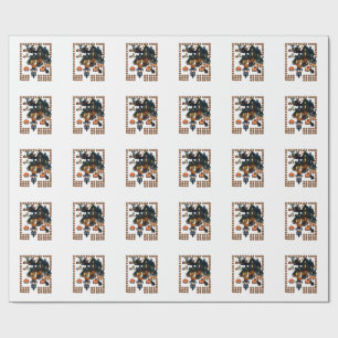 Spooky Haunted House Halloween   Pumpkin Biker  Wrapping Paper