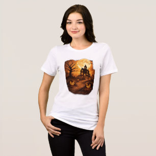 Spooky Haunted House Halloween  Tri-Blend Shirt