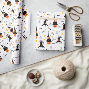 Spooky Haunted House Halloween Wrapping Paper