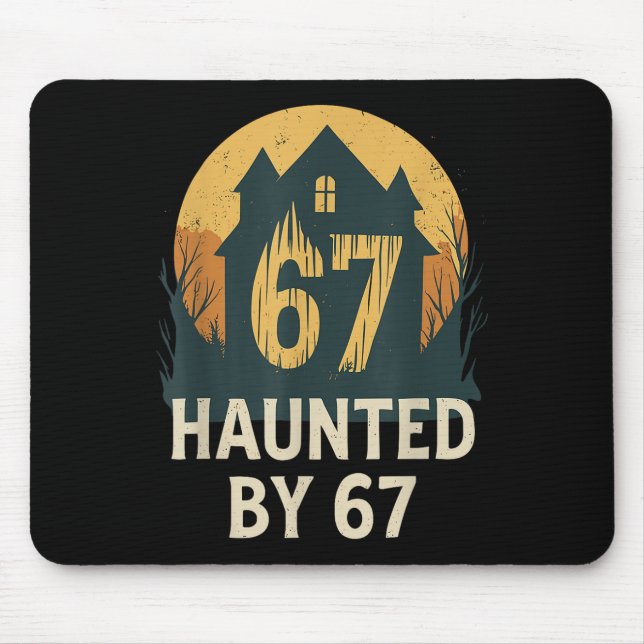 Spooky Haunted House Meme 67 Funny Math Humor 6x7  Mouse Pad (Front)
