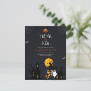 Spooky Haunted House Trunk or Treat Halloween Invitation