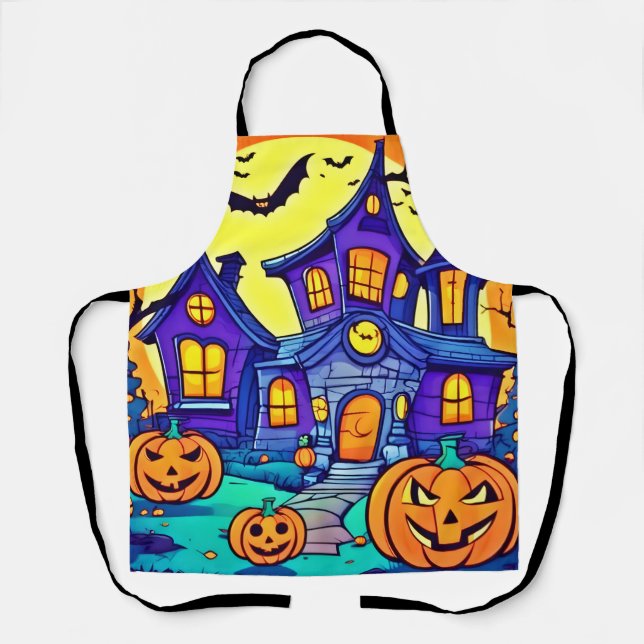 Spooky Haunted Mansion Art Apron (Front)