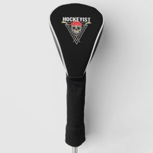 Spooky Hockey Player Enforcer Halloween Skull Bone Golf Head Cover