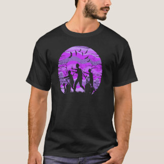 Spooky Horde Of Zombies In A Haunted Graveyard Hal T-Shirt