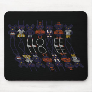 Spooky Horror Stick Cross Halloween Monsters Mouse Pad