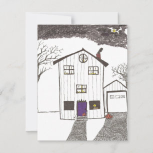 Spooky house Halloween invite