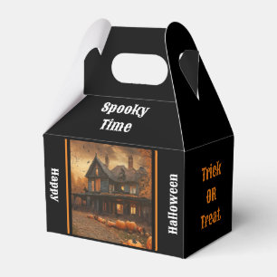 Spooky House Pumpkin Halloween Collection Favor Box