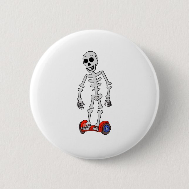 Spooky Hover Bones 2 Inch Round Button (Front)