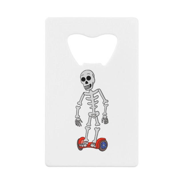 Spooky Hover Bones Credit Card Bottle Opener (Front)