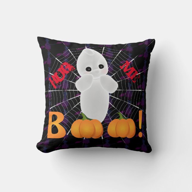 Spooky Hug Me Throw Pillow (Front)