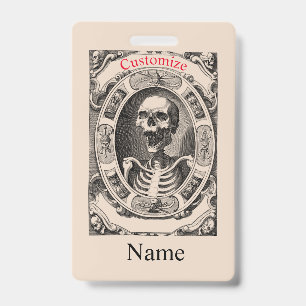 Spooky Human Skull Thunder_Cove Badge