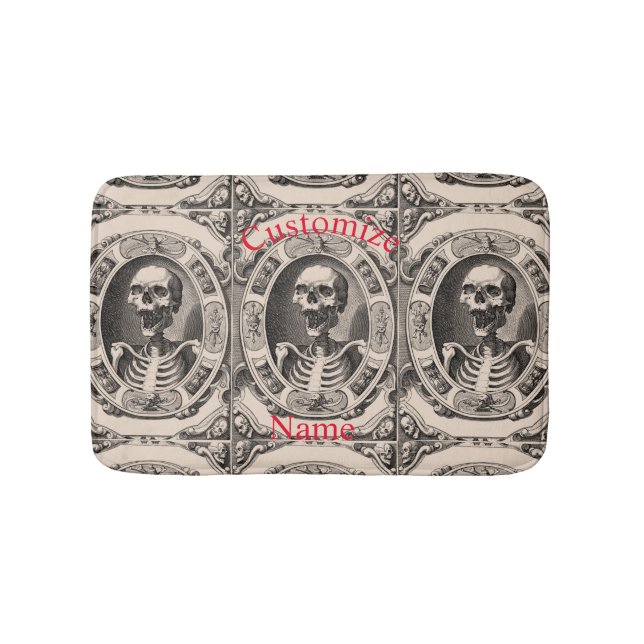 Spooky Human Skull Thunder_Cove Bath Mat (Front)
