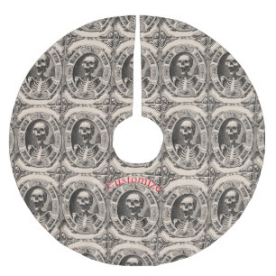 Spooky Human Skull Thunder_Cove Brushed Polyester Tree Skirt