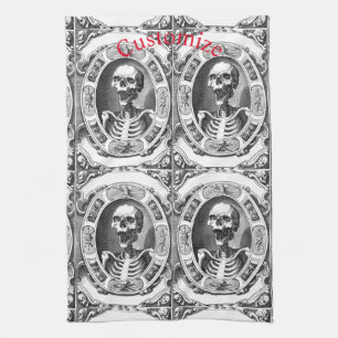 Spooky Human Skull Thunder_Cove Kitchen Towel