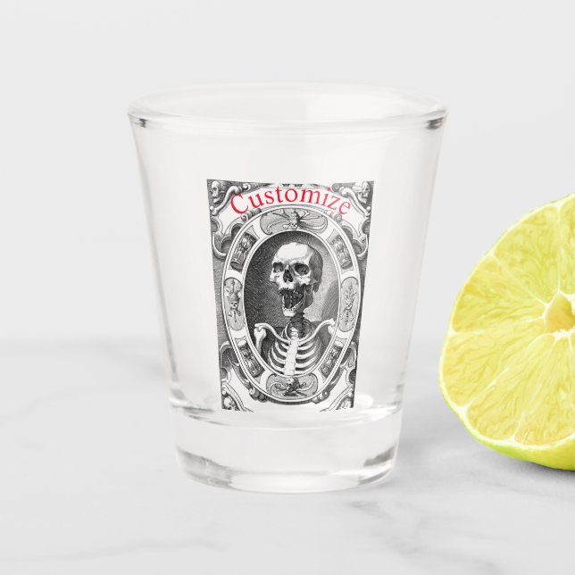 Spooky Human Skull Thunder_Cove Shot Glass (Front)
