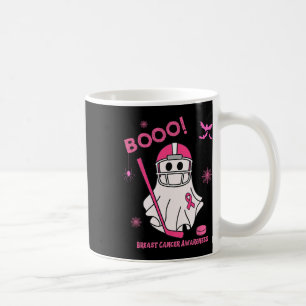 Spooky Ice Hockey Halloween Breast Cancer Awarenes Coffee Mug