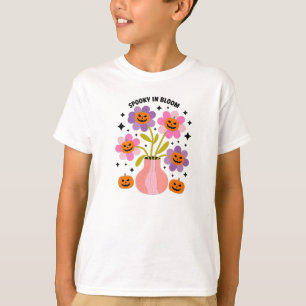 Spooky in Bloom – Cute Halloween Pumpkin Flower T-Shirt
