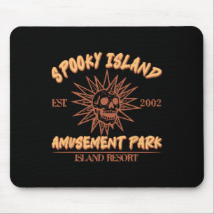 Spooky Island Est 2002 Amusement Park Skull Hallow Mouse Pad