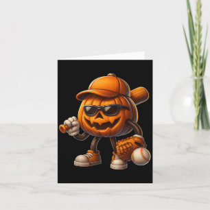 Spooky Jack O Lantern Baseball Halloween Costumes  Card