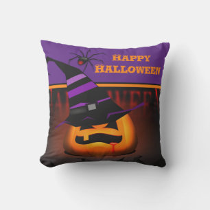 Spooky Jack O' Lantern Halloween  Outdoor Pillow