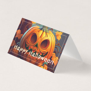 Spooky Jack-o-Lantern Happy Halloween Art
