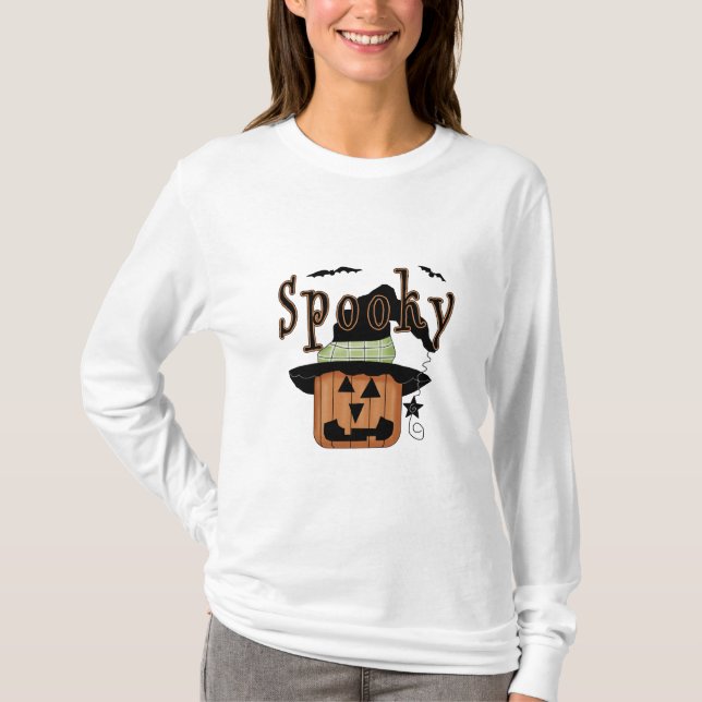 Spooky Jack-O-Lantern Long Sleeve Shirt (Front)
