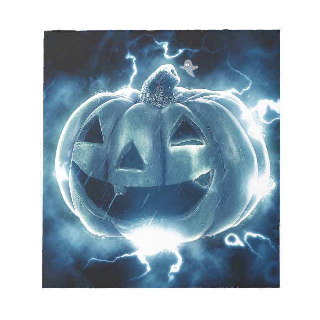 Spooky Jack-o-Lantern Notepad (Front)