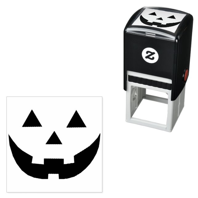 Spooky Jack o lantern pumpkin face fun Halloween Self-inking Stamp (In Situ)