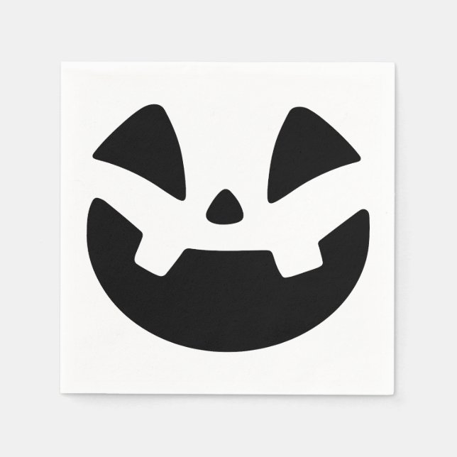Spooky Jack-o'-Lantern Silhouette Halloween Mug Napkin (Front)
