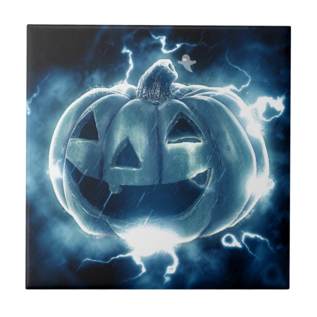 Spooky Jack-o-Lantern Tile (Front)