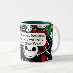 Spooky Jack O'Lantern Christmas Two-Tone Coffee Mug