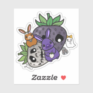 Spooky Kawaii Strawberry Bunny Squad - Creepy Cute