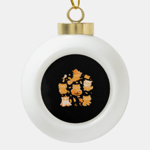 Spooky Kittens Classic T-Shirt Ceramic Ball Christmas Ornament