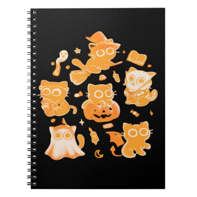 Spooky Kittens Classic T-Shirt Notebook (Front)