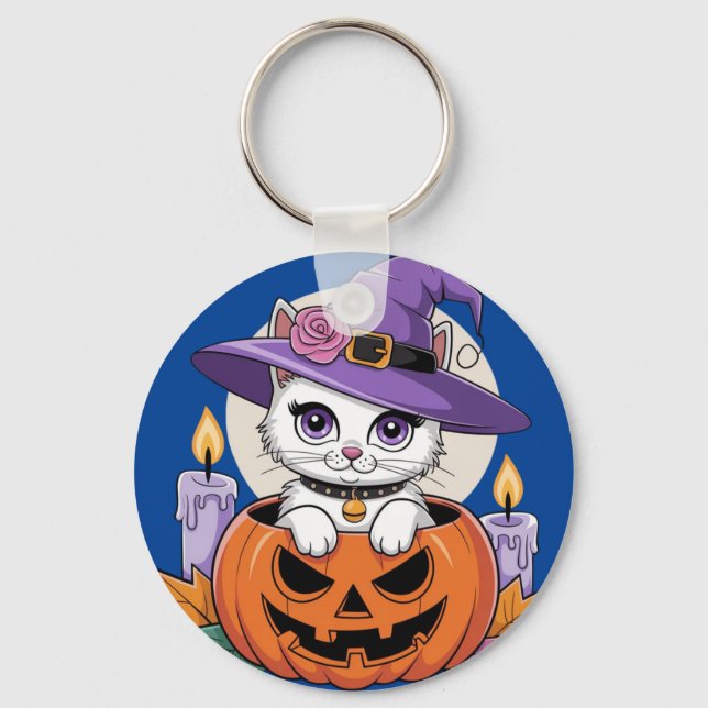 Spooky Kitty Keychain (Front)