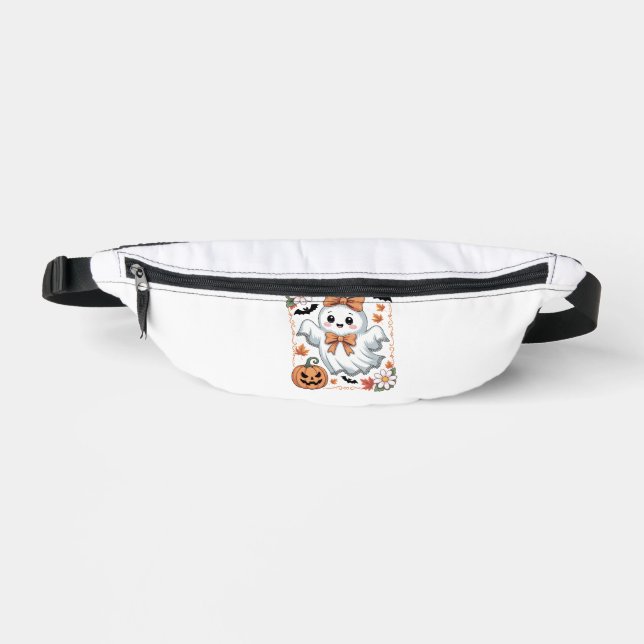 Spooky Lace Ghost Halloween Fanny Pack (Front)
