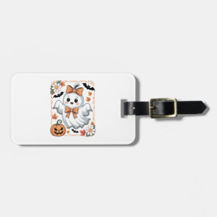 Spooky Lace Ghost Halloween Luggage Tag