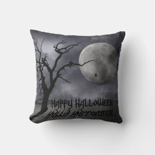 Spooky Landscape Halloween Throw Pillow