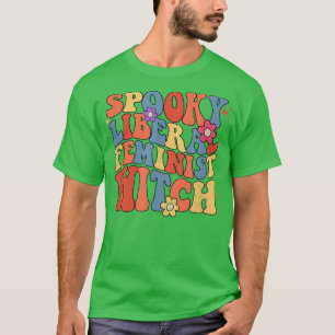 Spooky Liberal Feminist Witch Feminist Halloween V T-Shirt