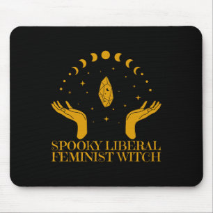 Spooky Liberal Feminist Witch Halloween Witch Vibe Mouse Pad