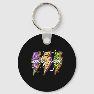 Spooky Lightning Bolt Funny Halloween Spooky Seaso Keychain