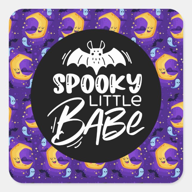 Spooky little babe...Fun Halloween quote Stickers (Front)
