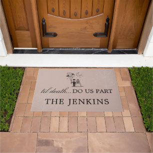 Spooky Little Couple Doormat