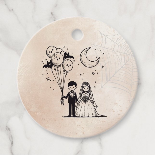 Spooky Little Couple Favour Tags (Front)