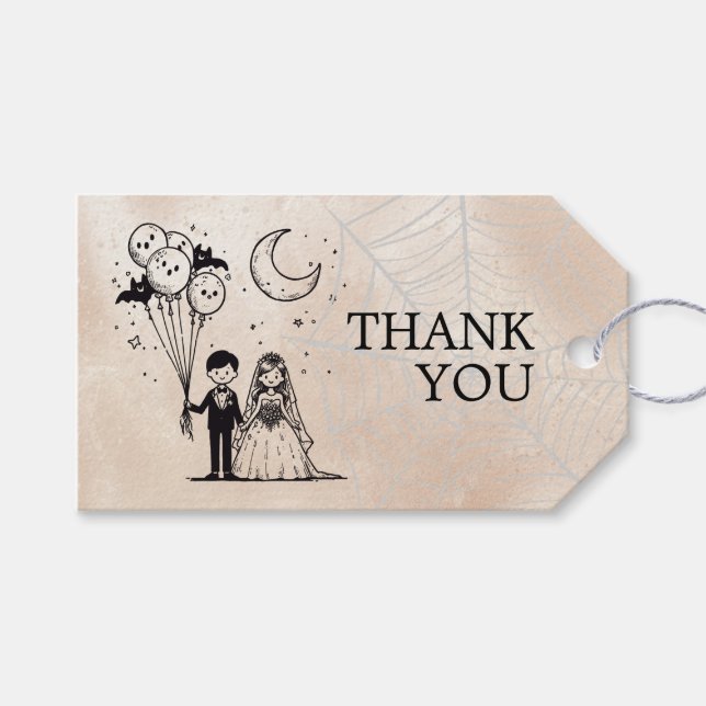 Spooky Little Couple Gift Tags (Front (Horizontal))