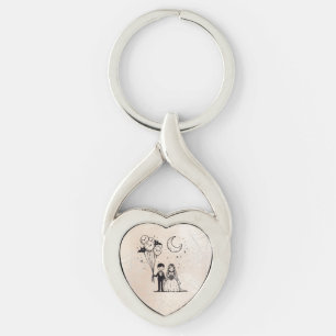 Spooky Little Couple Keychain