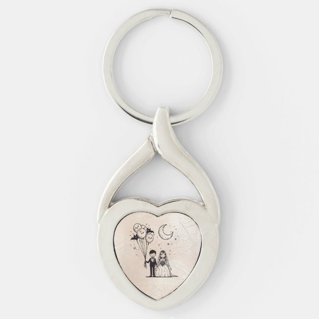 Spooky Little Couple Keychain (Front)