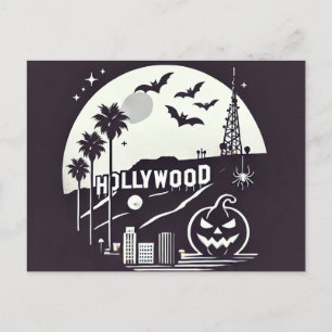Spooky Los Angeles Halloween Holiday Postcard