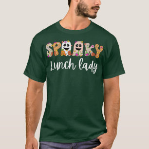 Spooky Lunch Lady School Cafeteria Cook Halloween  T-Shirt
